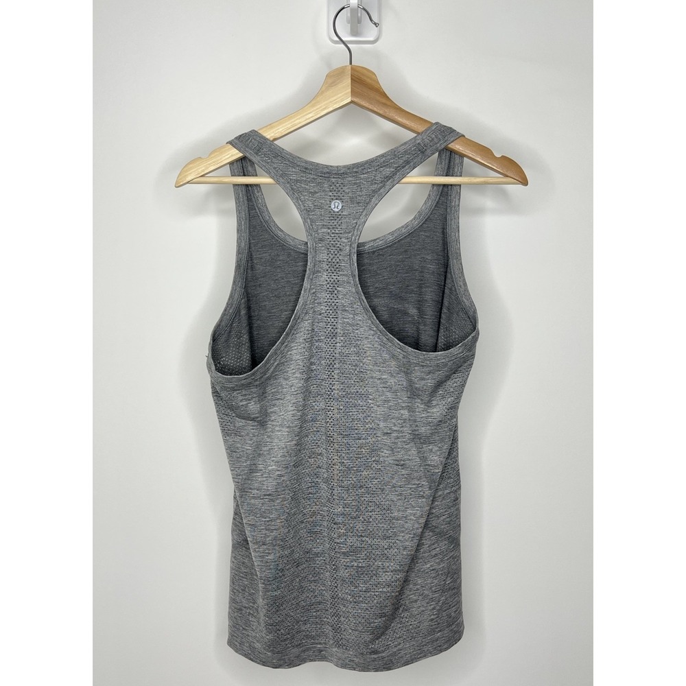 Lululemon Swiftly Tech Tank Top Racerback Womens Size 10 Gray Heather Gym Run - Picture 2 of 7